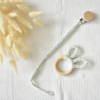 Makramé cumilánc és rágóka Szett