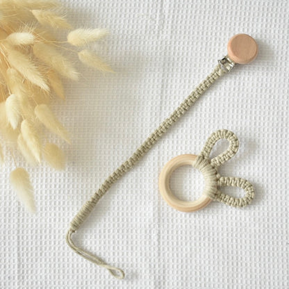 Makramé cumilánc és rágóka Szett