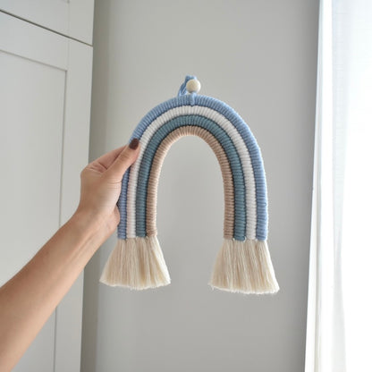 Mini makramé szivárvány – égkék